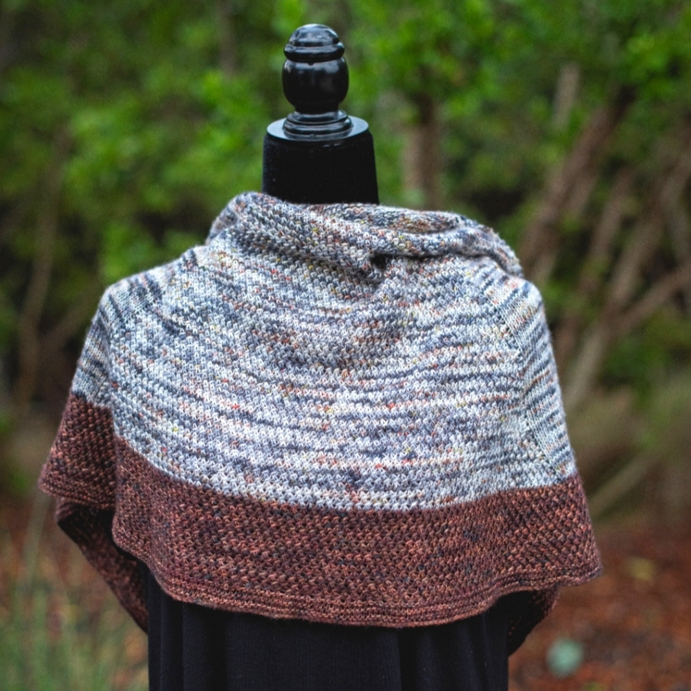 Hand Knitted OOAK Elegant Classic Silk Wool Scarf Multicolor Silver-Gray Brown